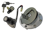 Ignition Switch, Locking Fuel Cap, and Seat Lock with Keys for Baja 250cc Motorcycle