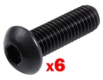 Pack of 6 - M6-1.0 x 18mm Socket Button Head Cap Screw