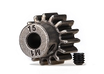 15-T Pinion Gear (1.0 Metric Pitch) (Fits 5mm Shaft)/ Set Screw (Use only with Steel Spur Gears)