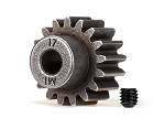 17-T Pinion Gear (1.0 Metric Pitch) (Fits 5mm Shaft)/ Set Screw (Compatible with Steel Spur Gears)