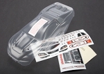 Body, 1/16 E-Revo (Clear, Requires Painting)/ Grille And Lights Decal Sheet