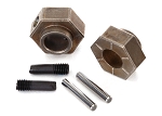 Steel 12 mm Wheel Hubs (2) with Axle Pins