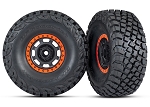 BFGoodrich® Baja KR3 Tires on Black & Orange Beadlock Desert Racer® Wheels