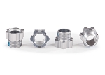 Stub Axle Nuts (Aluminum, Bright-Anodized)