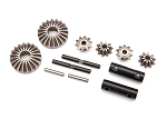 Gear Set, Differential (Output Gears (2)/ Spider Gears (4)/ Spider Gear Shaft (2)/ Output Shaft (2)/ 2.5x13.8 Pin (2)), Maxx®