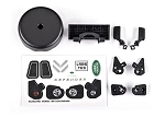 Grille, Side Mirrors, Spare Tire Cover, Body Light Retainers, & Decal Sheet (Fits #TRA9712 Body)