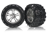 Talon Tires on SS (Split Spoke) Satin Wheels (Fits Maxx W/Sealed Pivot Ball Suspension & Revo)