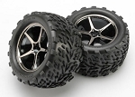 Assembled Talon Tires on Gemini Black Chrome Wheels