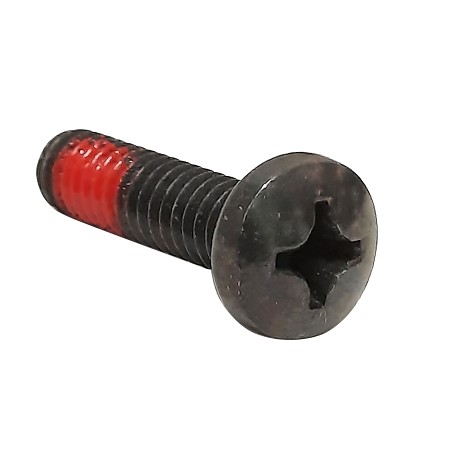 1/4-20 x 1" Phillips Round Head Screw with Red Thread Lock