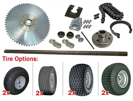 1" Live Axle Kit  - Complete (#40 Chain)
