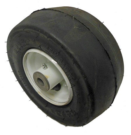 9x3.50-4 Solid Rubber Smooth Tire with Rim (5/8" Bearing)