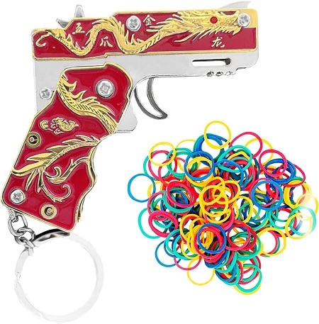 Mini Rubber Band Pistol / Keychain