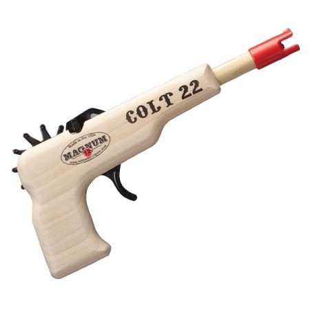 Colt 22 Toy Wooden Rubberband Pistol