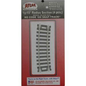 HO Code 100 1/2-15'' Radius/4pk 