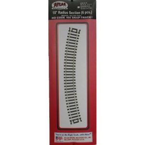 HO Code 100 18'' Radius/6pk 