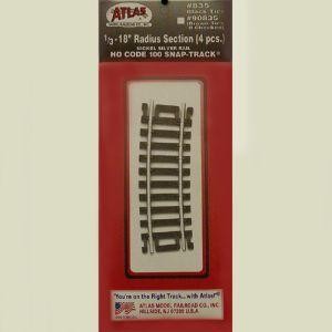 HO Code 100 1/3-18'' Radius/4pk 