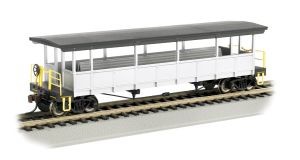 HO Open Side Excursion Car Unlttrd/sil&blk 