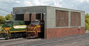 HO Double Stall Engine Shed 