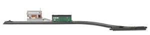 HO EZ Track Freight Transfer Siding w/Freight Station 