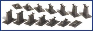 HO EZ Track Graduated Pier Set/14pc 