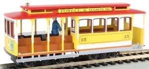 HO Cable Car w/Grip Man/yel & red 
