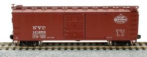 HO NYC Steel Boxcar #118728/pre-1955 Roman/corrugated 