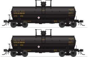HO 6000g Tank Car 2pk UTLX/blk w/yel.letters 