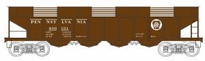 HO H22 4-Bay Hopper PRR #406102/Circle Keystone/Clamshell Do 
