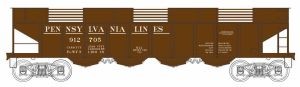 HO H22 4-Bay Hopper PRR Lines #912705/Clamshell Doors 