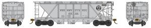 HO H30 Cvd Hopper PRR Circle Keystone Gray w/Raised Roof Wal 