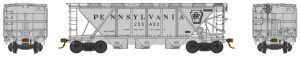 HO H30 Cvd Hopper PRR Shadow Keystone Gray w/Raised Roof Wal 
