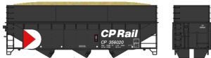 HO 70t Offset Wood Chip Hopper CP Rail #356003 