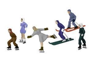 HO Winter Scenes Figures/6pc 