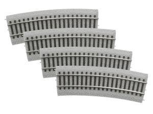 HO RTR 1/2-20'' Radius MagneLock Track/4pk 