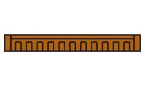 HO DPM Cornice Fancy/8pc 