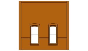 HO DPM Street Level Wall Small Rectangular Windows 