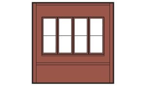 HO DPM Dock Level Wall Victorian Window 