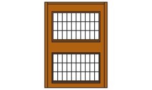 HO DPM 2-Story Wall Steel Sash Windows 
