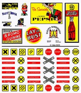 HO Road Product & Burmashave Signs 