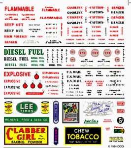 HO Data/Warning Label Signs 
