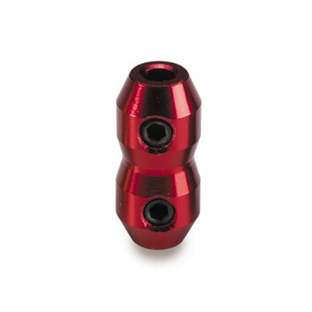 Aluminum Shaped Clamp With Double Screw Red Anodized