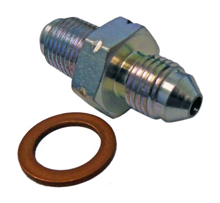 Steel Brake Fitting - (3/8” - 24 UNF  to M10)