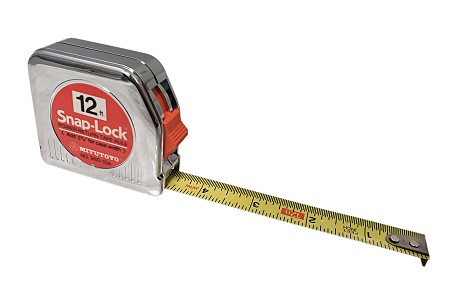 Mitutoyo 12 Ft. Tape Measure - Metal Case  (5/8'' Width) 