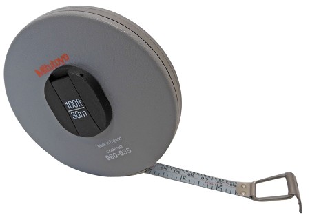 Mitutoyo 100 Ft. / 30m Tape Measure - Gray