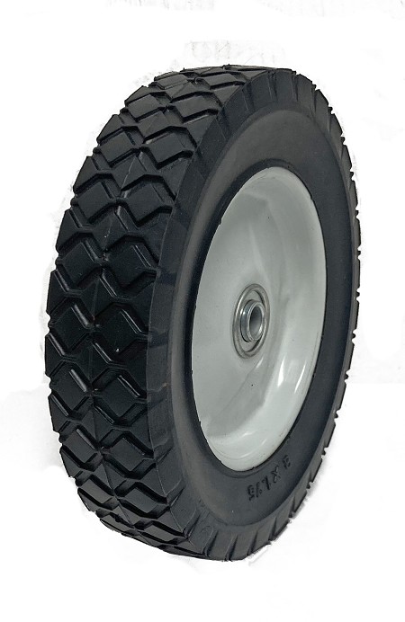 8 x 1.75 Flat Free Steel Wheel (1/2" Bearing)