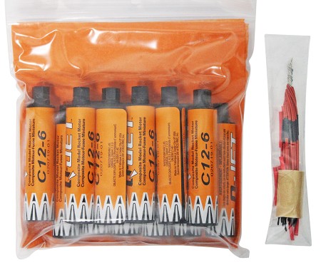 C12-6 Rocket Motor Value Pack (12 Motors, Wadding & Initiators)