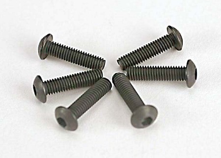 3x12mm Button Head Machine Screws (Hex Drive) (6)