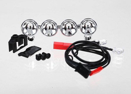 LED Light Bar (Chrome, 4 Clear Lights)