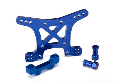 Shock Tower, Front, 7075-T6 Aluminum for Traxxas  (Blue Anodized)