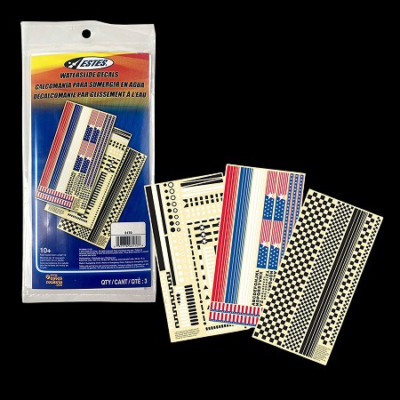 Waterslide Decal Set, for Model Rockets